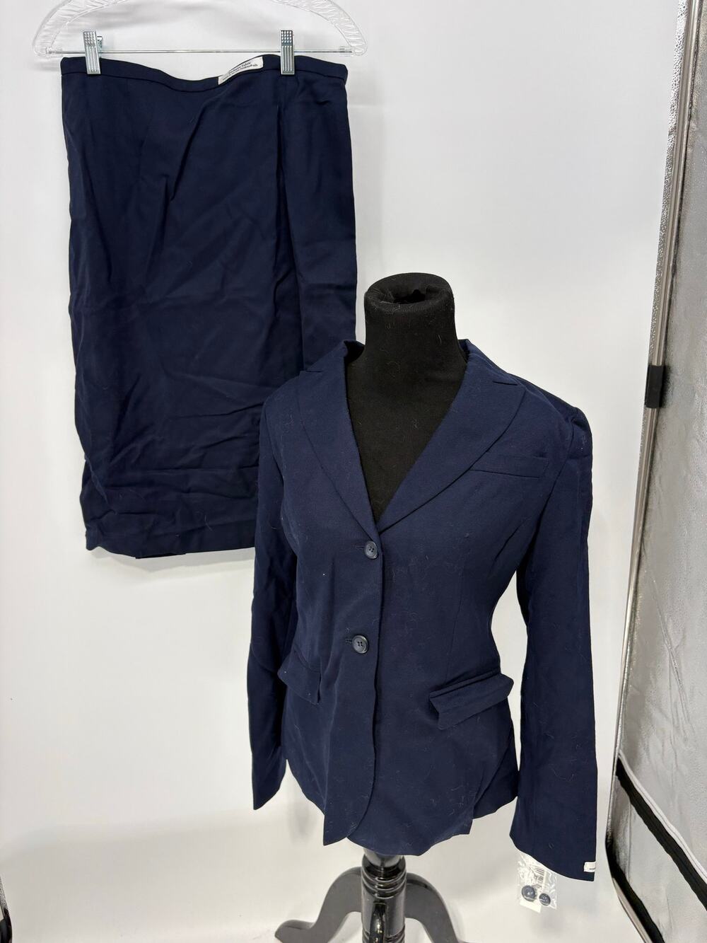 Pendleton Women’s Navy Blue 100% Virgin Wool Skirt Suit Size 6 NWT NOS USA